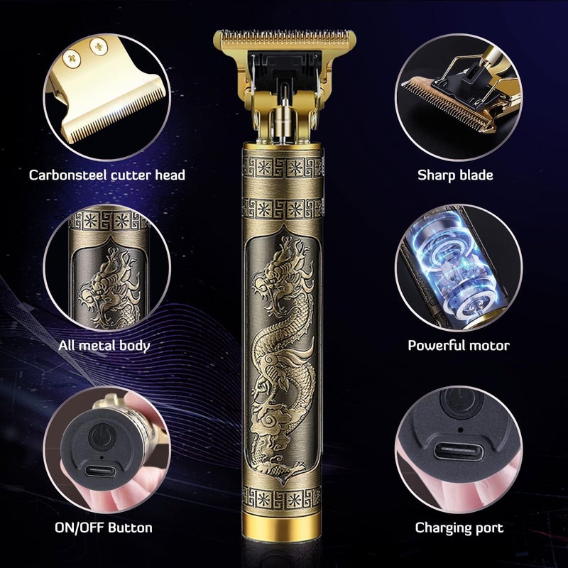 PXLISIE Professional Cordless Hair Trimmer, T-Blade Clippers for Men, Zero Gapped Rechargeable Beard Trimmer, Hair Cutting Kit With Guide Combs, Ear Spoon Tool Set - Image 5